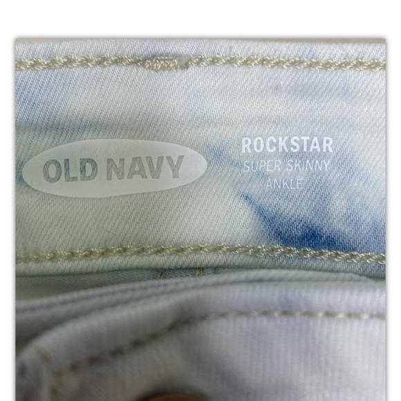 Old Navy Rockstar Super Skinny Ankle Jeans 18 Petite Light Blue Distressed - Picture 8 of 14